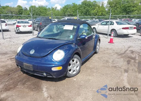 2003 Volkswagen New Beetle Gls из США, поврежденный, VIN 3VWCK21Y93M309567